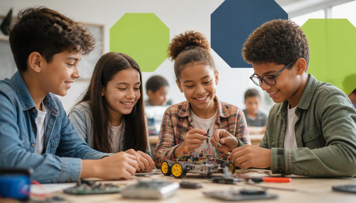 Estudantes em oficina do Programa Tempo Integral